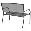 Garden Bench 42.5" Steel and Mesh Anthracite