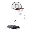 Poolside Basketball Hoop Height Adjustable Portable Basketball System Backboard Stand Kids Swimming Pool Basketball Hoop with Wheels
