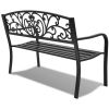 Garden Bench 50' Cast Iron Black