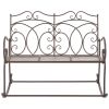 Garden Bench 40.9" Iron Antique Brown