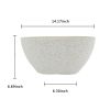 2 Pcs 14" Oval Plant Pots, Flower Pots with Drainage Holes, Plastic Planter with Marble Pattern for Home Garden, White
