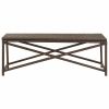 Garden Bench 47.2" Poly Rattan Brown