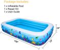 120"x 73"x 24" Inflatable Swimming Pool for Adult, Kids
